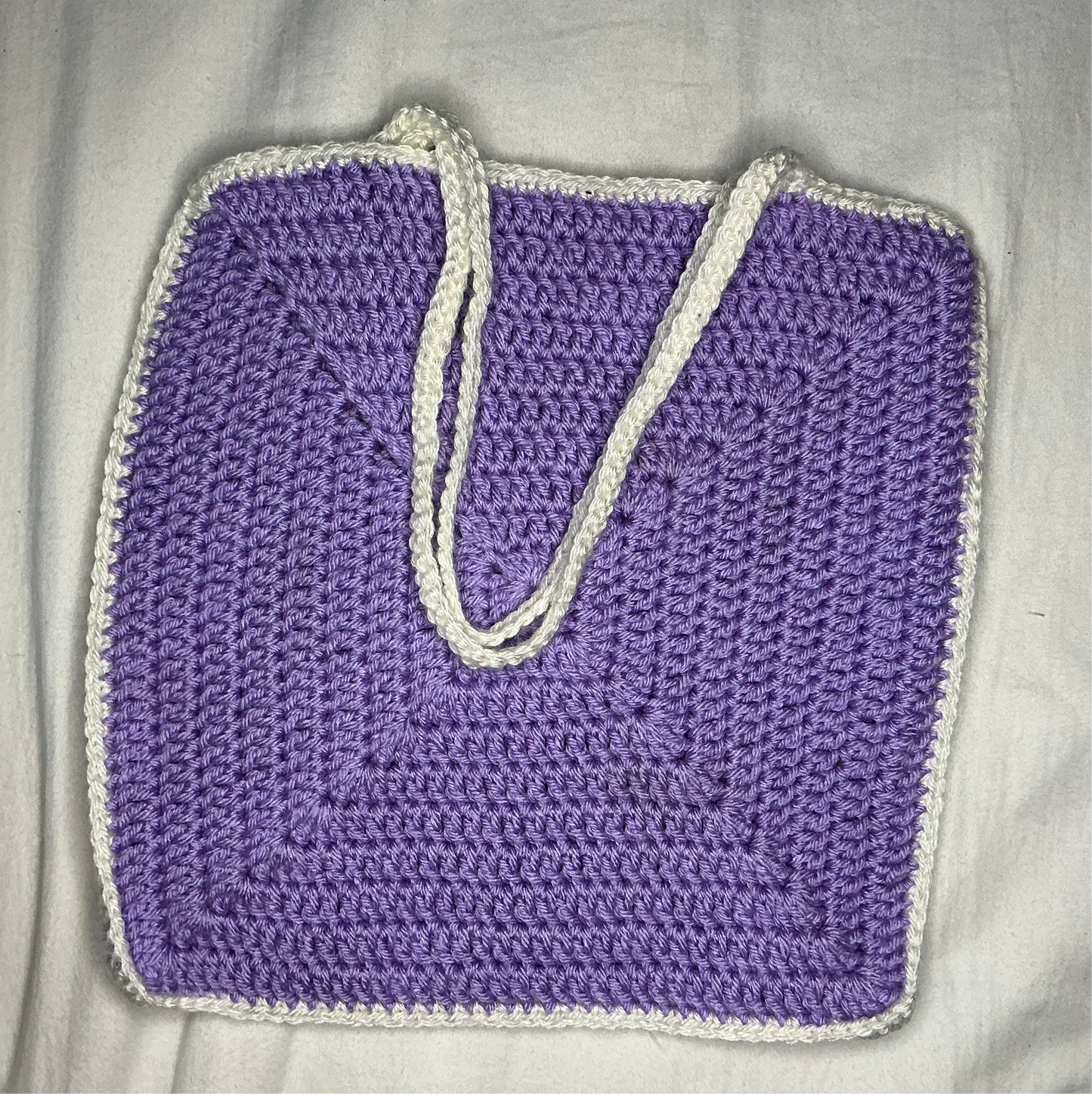Purple tote bag
