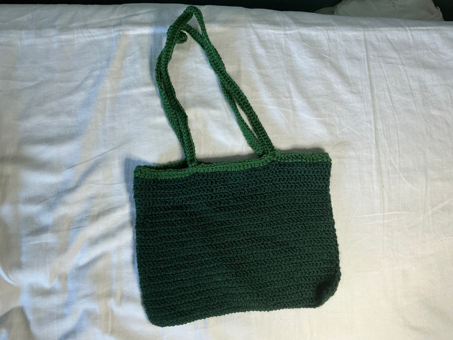 Green tote bag