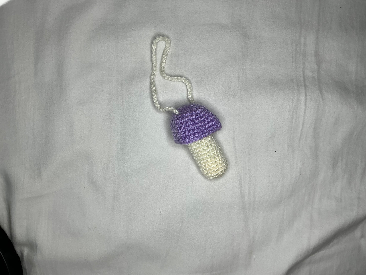 Crochet mushroom lip balm holder