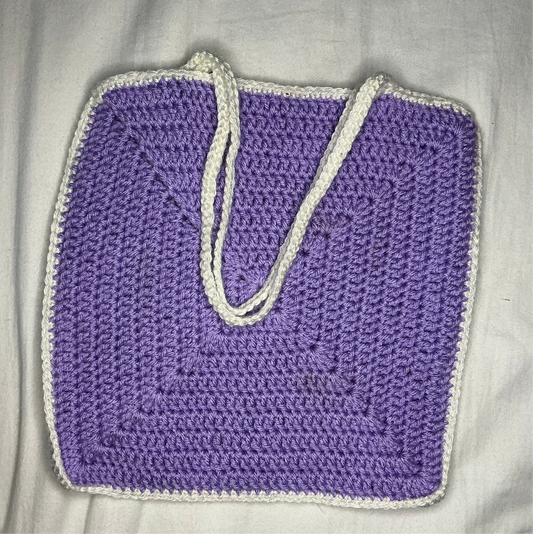 Purple tote bag