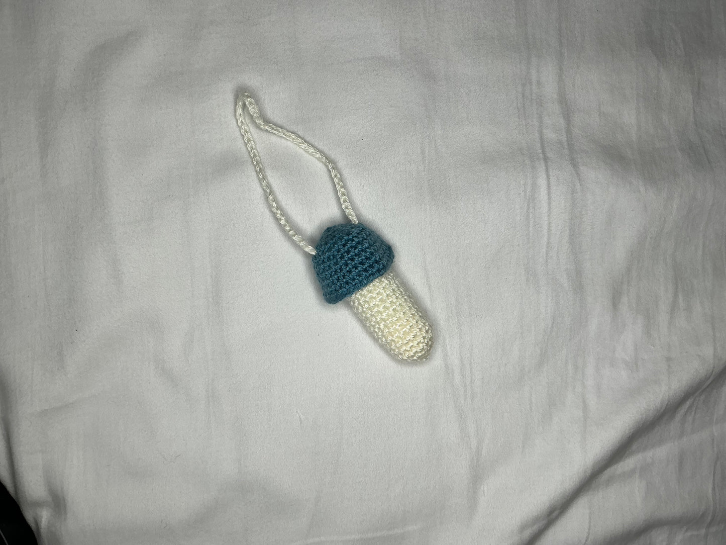 Crochet mushroom lip balm holder