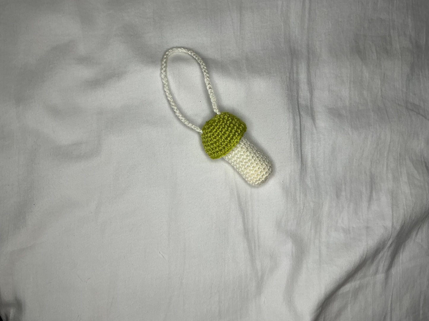 Crochet mushroom lip balm holder