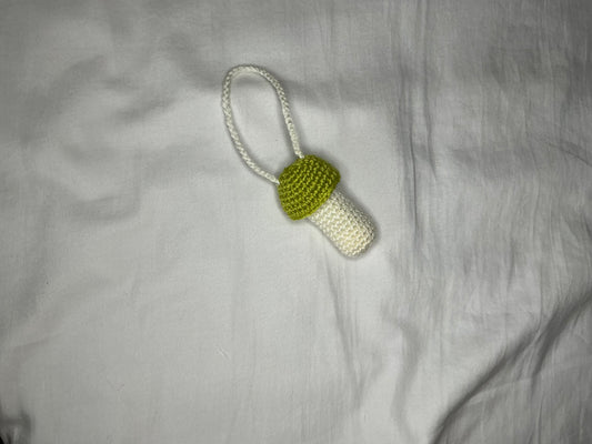 Crochet mushroom lip balm holder